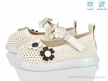 Туфли A1081 beige LED Poni kids / p. 26-30 / 5пар