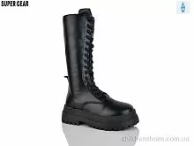 Сапоги B05-028A black Super Gear / p. 35-40 / 8пар