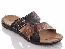 Шлепки M6835 black-camel DeMur / p. 40-45 / 6пар