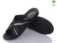 Шлепки TRK 007 black-white new DeMur / p. 41-45 / 6пар