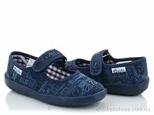 Тапки Школа без вышивки син.текст Slippers / p. 28-31 / 6пар