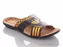 Шлепки BAdik-A-black-orange DeMur / p. 30-35 / 6пар