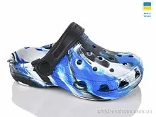 Кроксы N017 синій-білий Lot Shoes / p. 30-35 / 6пар