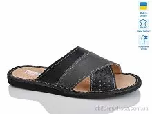 Тапки Кімнатні відкриті чорний Lot Shoes / p. 41-45 / 6пар