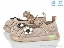 Туфли A1081 khaki LED Poni kids / p. 26-30 / 5пар