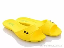 Шлепки 107 желтый Slippers / p. 36-41 / 10пар