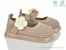 Туфли A691 khaki LED Poni kids / p. 21-25 / 5пар