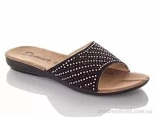 Шлепки W3050-black DeMur / p. 36-40 / 6пар