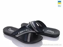 Шлепки TRK 007 black-grey-blue new DeMur / p. 41-45 / 6пар