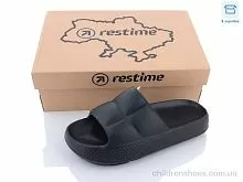 Шлепки TWL23123 black Restime / p. 35-40 / 24пар