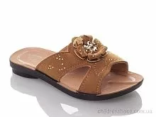Шлепки GElena-N2A-brown DeMur / p. 30-35 / 6пар
