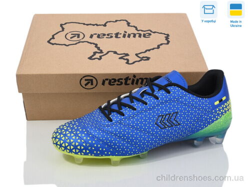 Футбольная обувь DM024412-2 royal-lime Restime / p. 41-45 / 8пар