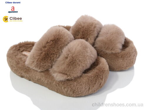 Тапки N68-2 brown Clibee-Doremi / p. 35-40 / 6пар