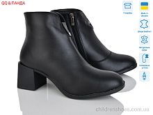 Ботинки 641-1A чорний QQ&Панда / p. 36-41 / 7пар