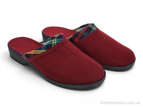 Тапки 56415201 бордовий Rai shoes / p. 36-41 / 6пар