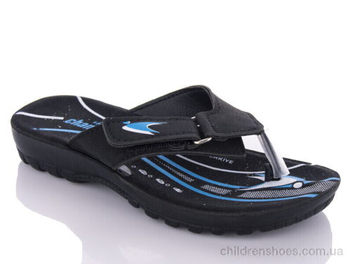 Шлепки K26-6101 black-blue (30-35) DeMur / p. 30-35 / 6пар