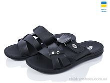 Шлепки 2024-042 чорний батал DeMur / p. 43-47 / 6пар