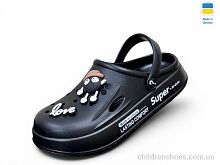Кроксы L108 чорний Rai shoes / p. 37-40 / 8пар