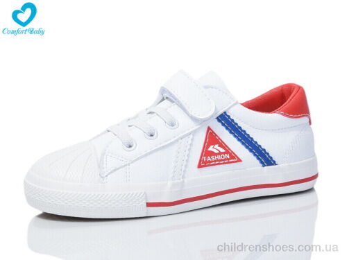 Кеды 13100 білий-червоний Comfort-baby / p. 24-30 / 9пар