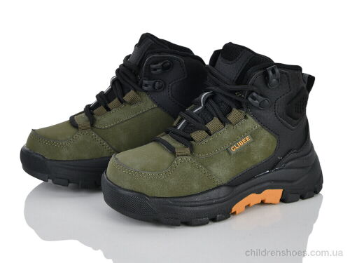 Ботинки KB580-3 green-black Clibee-ShoSho / p. 26-31 / 12пар