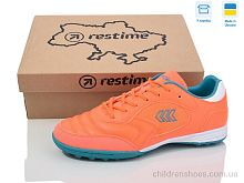 Футбольная обувь Restime DM024409-1 orange-cyan Футбольная обувь DM024409-1 orange-cyan Restime / p. 41-45 / 8пар