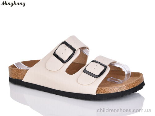 Шлепки 2502 beige Minghong / p. 36-41 / 8пар