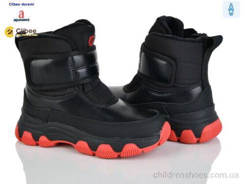 Дутики H555-1 black-red Clibee-Doremi / p. 27-32 / 6пар