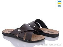 Шлепки 2024-005-2 коричневий батал DeMur / p. 43-47 / 6пар