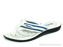 Шлепки Ж025-3 бело-синий Waldem / p. 36-40 / 6пар