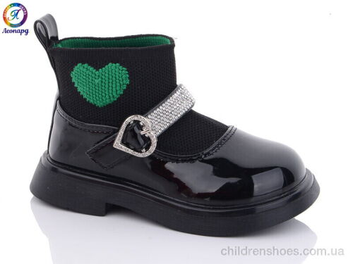 Туфли F6619 black-green Леопард / p. 23-27 / 10пар