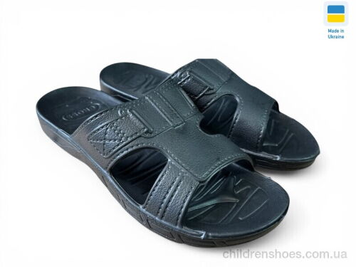 Шлепки Кожа чорний Rai shoes / p. 41-46 / 8пар
