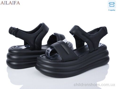 Босоножки 7020 all black Ailaifa / p. 36-41 / 8пар