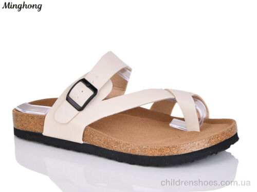 Шлепки 2503 beige Minghong / p. 36-41 / 8пар