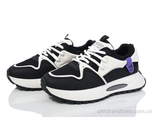 Кроссовки 176-42-2 black Violeta / p. 36-41 / 8пар