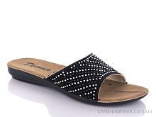 Шлепки W26-3050 black DeMur / p. 36-40 / 6пар