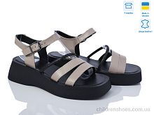 Босоножки 4076-19 візон-чорний A.N.I.One / p. 36-40 / 6пар