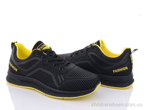 Кроссовки 197-142 black-yellow Violeta / p. 40-45 / 8пар