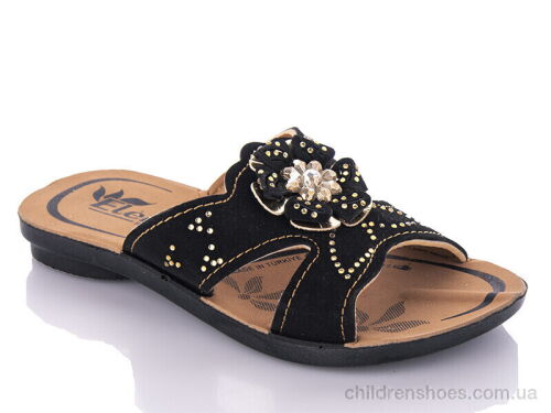 Шлепки K26-Elena 2 black (25-29) DeMur / p. 25-29 / 6пар