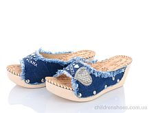 Шлепки WD287 синій DeMur / p. 36-40 / 6пар