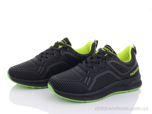 Кроссовки 197-143 black-green Violeta / p. 36-41 / 8пар