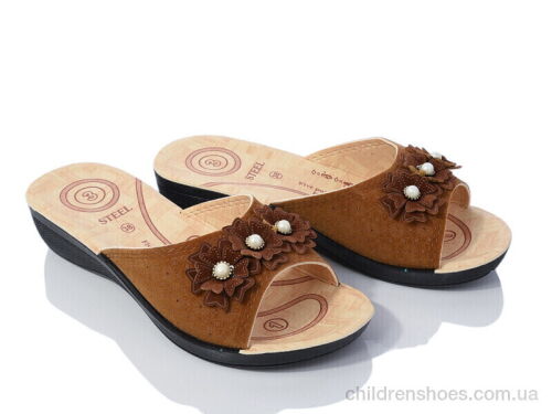 Шлепки W26-052-6 beige DeMur / p. 36-41 / 6пар