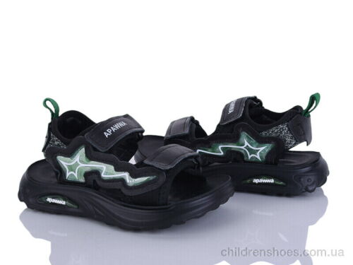 Сандалии P3125P-1 black-green Clibee-ShoSho / p. 28-33 / 6пар