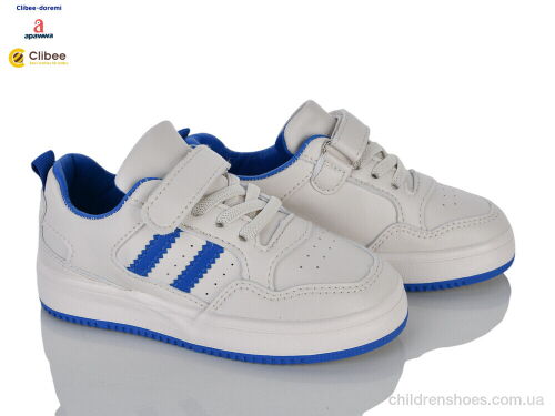Кроссовки FG22-2 white-blue Clibee-Doremi / p. 25-30 / 6пар