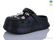 Кроксы N156-1 чорний Lot Shoes / p. 36-40 / 6пар
