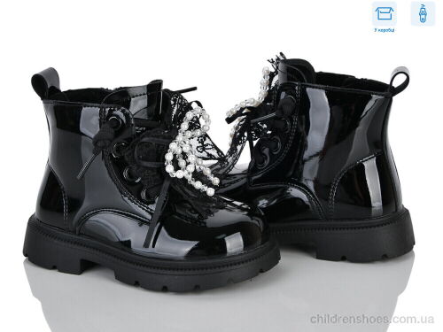 Ботинки ABQ1601P black Clibee-ShoSho / p. 22-27 / 6пар