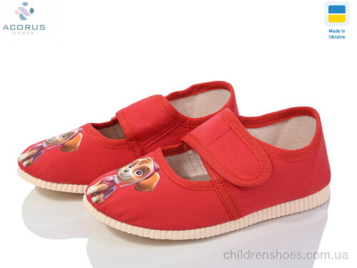 Тапки 0222 red Acorus / p. 17-20 / 10пар