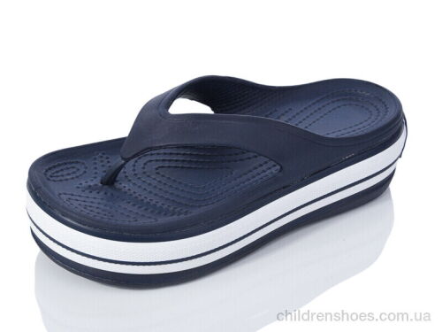 Шлепки N508 navy-white Inblue / p. 37-40 / 6пар
