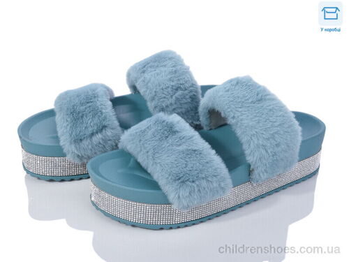 Шлепки Night time 03 l.blue LOOK STOCK / p. 37-41 / 5пар