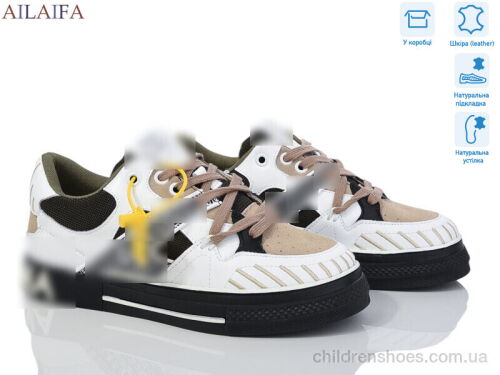 Кроссовки 7025 white-black Ailaifa / p. 36-41 / 8пар