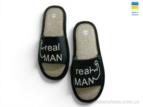 Тапки RM чорний Rai shoes / p. 41-45 / 6пар